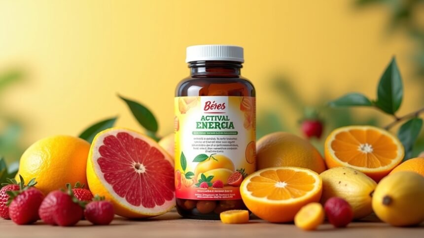 Béres Actival Energia vitaminok és ásványi anyagok színes gyümölcsökkel.