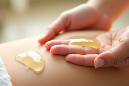 Paraffinolaj alkalmazása a bőrápolás során, hidratálás és védelem.