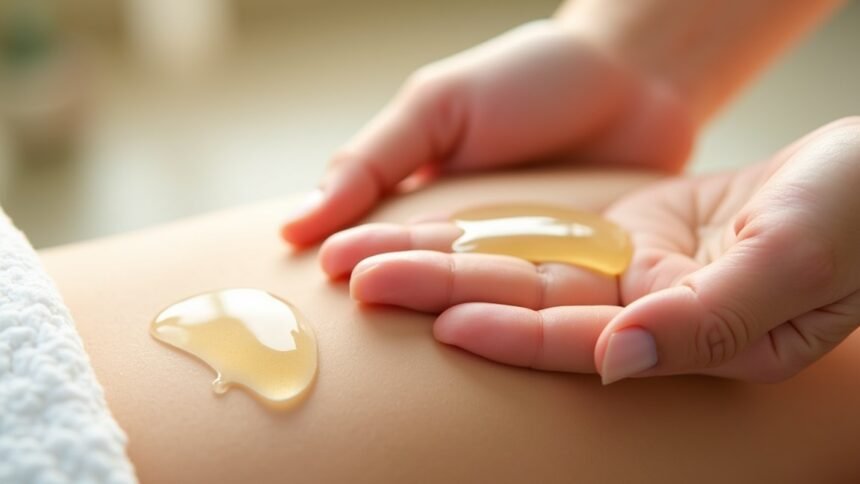 Paraffinolaj alkalmazása a bőrápolás során, hidratálás és védelem.