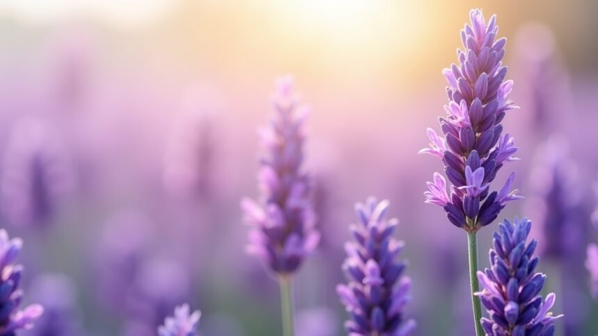 Friss levendula virágok napfényben, természetes gyógymódokhoz.