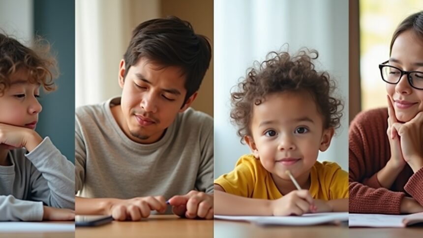 Gyermekek és szülők különböző nevelési stílusban