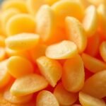 Sárgadinnye mag közelről, gazdag tápláló összetevőkben.