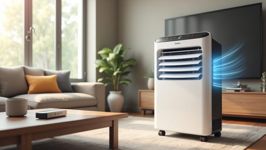 Orion hűtő-fűtő mobilklíma egy modern lakásban