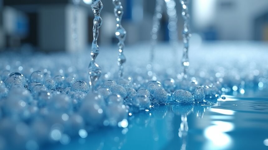 Ioncserélő vízkezelő rendszerek működése víz és buborékokkal