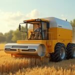 Mobil sajtreszelő fejgép munkája búza mezőn