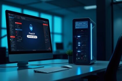 Számítógép fix IP cím kezelő felülete biztonsági zárral