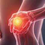 Kollagén és ízületi egészség, fájdalom és támogatás ábrázolása.