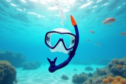 Búvárpipa a víz alatt, ideális búvárkodáshoz és felfedezéshez.