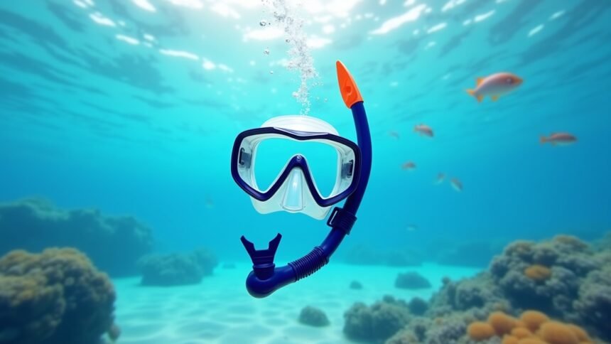 Búvárpipa a víz alatt, ideális búvárkodáshoz és felfedezéshez.