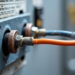 Elektromos csatlakozó nullavezető és feszültségstabilizáló kábelek.