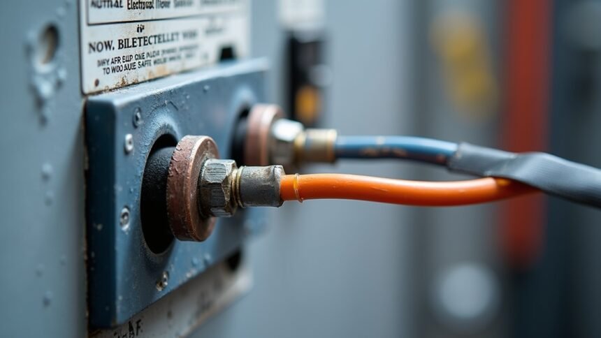 Elektromos csatlakozó nullavezető és feszültségstabilizáló kábelek.