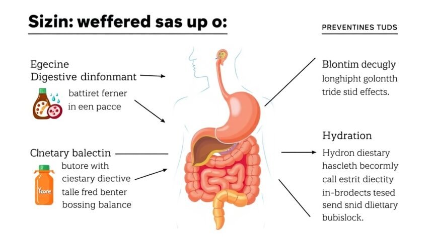Pektin és a mellékhatások megelőzése: emésztőrendszer ábrázolása