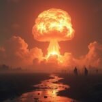 Az atombomba robbanása Hirosimában, a pusztítás képe.