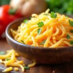 Tálban lévő tészta friss zöldségekkel körülvéve