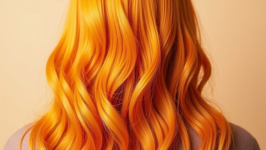 Egészséges és dús haj A-vitaminnal, vibráló narancs árnyalatban