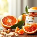 Grapefruit kapszulák és friss grapefruit a természetes egészségért
