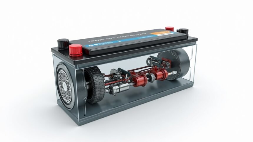 Ólom-savas akkumulátor belső szerkezete, energia tárolás