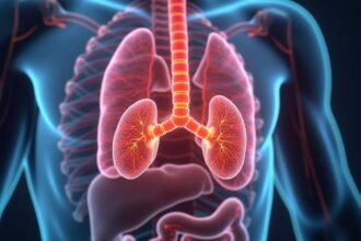 Az emberi tüdő anatómiai ábrázolása