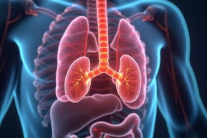 Az emberi tüdő anatómiai ábrázolása