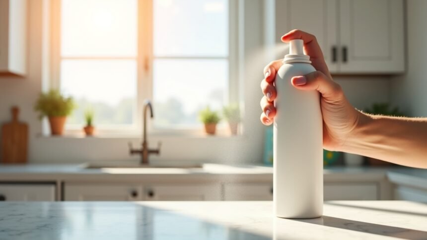 Fagyasztó spray használata a konyhában, helyi hűtéshez.