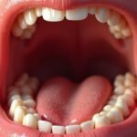 A nyitott száj látványa, kiemelve a nyelvet és a fogakat.