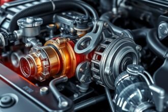 Autó vízpumpa részlet az motor hűtési rendszerében