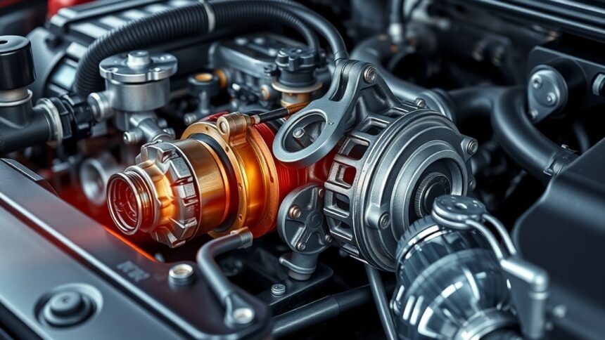 Autó vízpumpa részlet az motor hűtési rendszerében