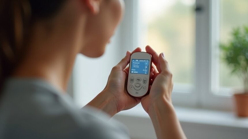 TENS készülék használata fájdalomcsillapításhoz otthon.