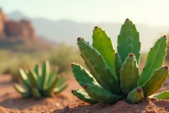 Nopal kaktusz a természetben, egészségjavító hatásokkal.