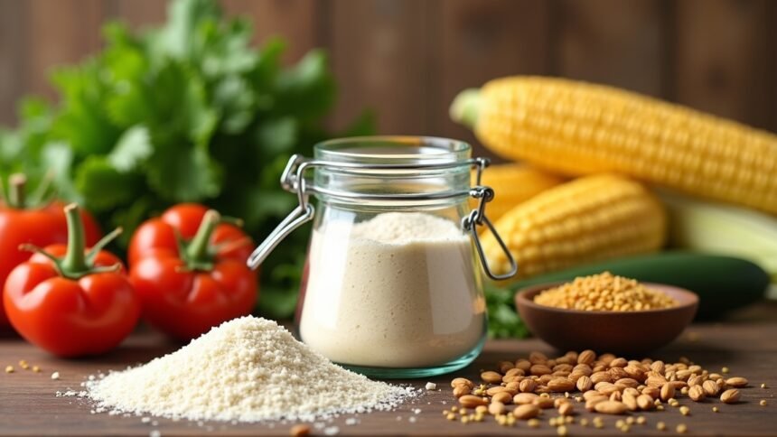 Kukoricakeményítő és friss zöldségek az egészséges táplálkozásért