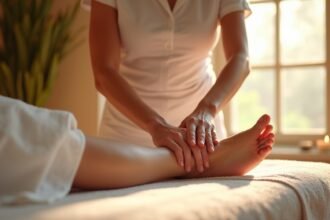 Talpmasszázs kezelés relaxáló környezetben