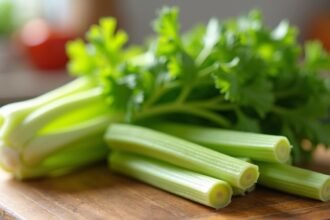 Friss zeller zöldségek az egészséges táplálkozás érdekében.