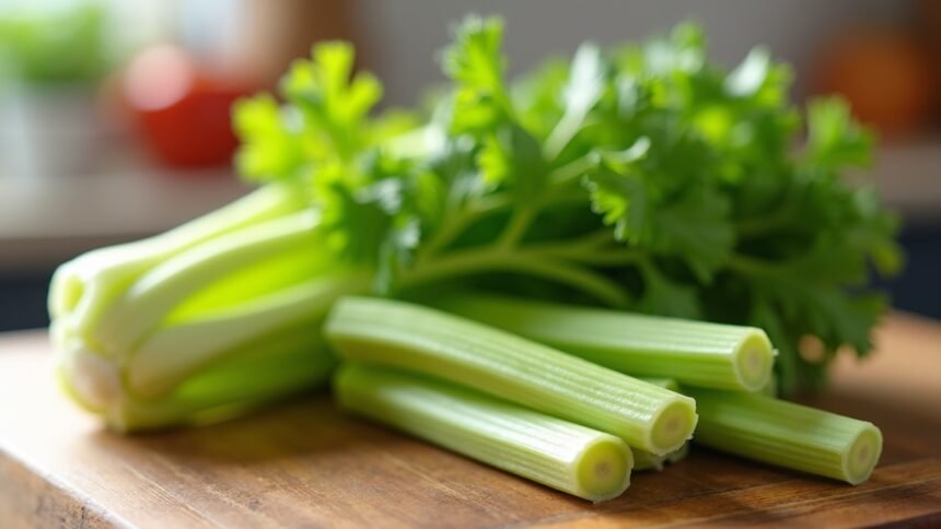 Friss zeller zöldségek az egészséges táplálkozás érdekében.