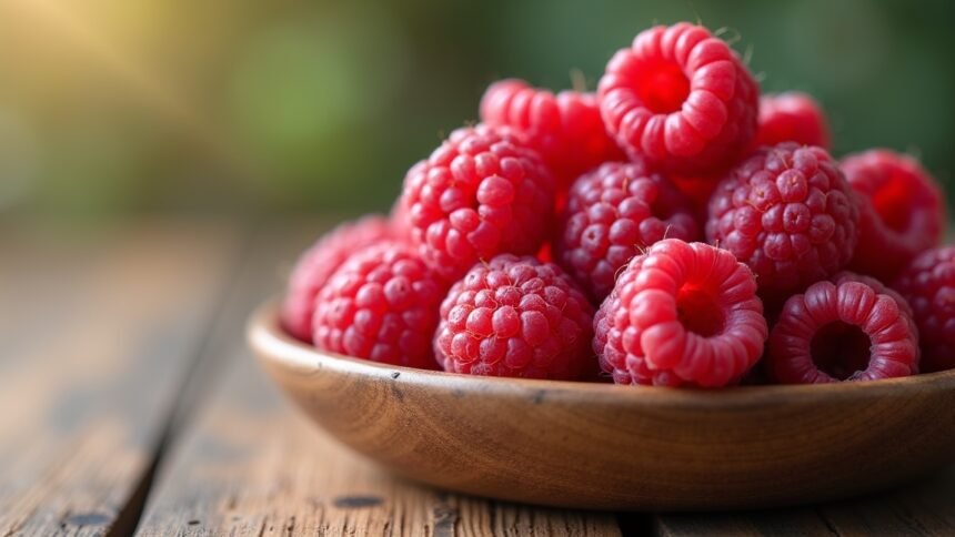 Friss málna tálban, antioxidánsokban gazdag gyümölcs