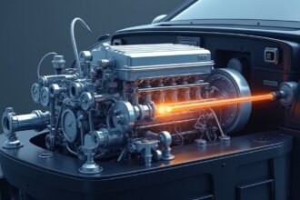 MPI motor részletezve, amely bemutatja a több befecskendezőt és üzemanyag adagolást.