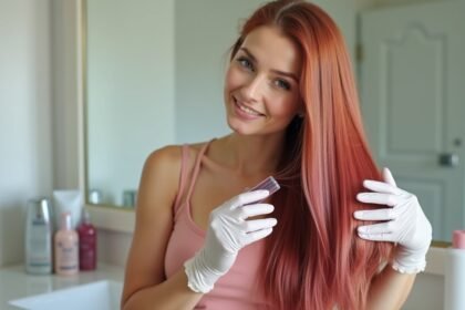 Hajfestés otthon: nő selymes hajszínnel