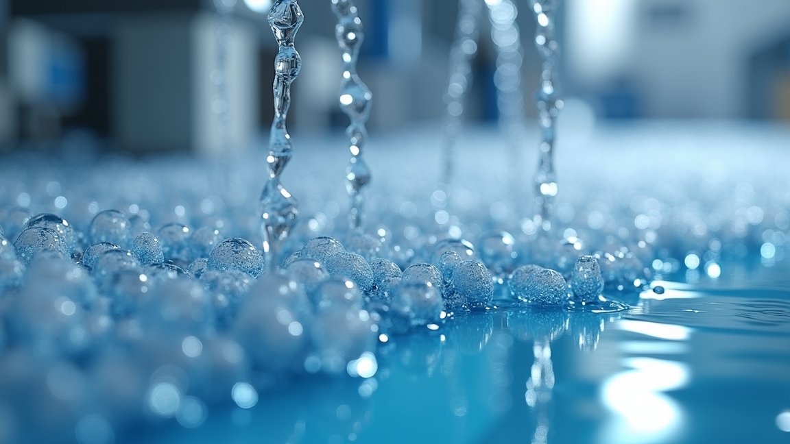 Ioncserélő vízkezelő rendszerek működése víz és buborékokkal