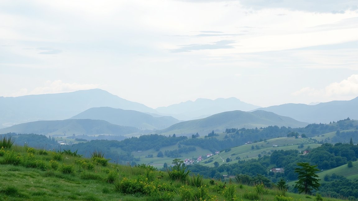 Fenséges hegyvidék látványa a nyugalom és kiegyensúlyozottság érdekében