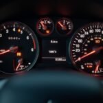 Kilométeróra és műszerfal nézet egy autóban