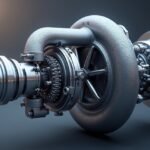 Egy változó geometriai turbó részletes képe