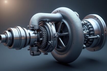 Egy változó geometriai turbó részletes képe