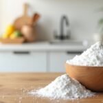 Szódabikarbóna és bórax a konyhában, természetes tisztításhoz.