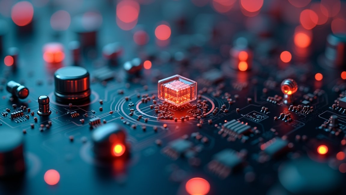 Modern elektronikai áramkör ellenállás képe LED fényekkel