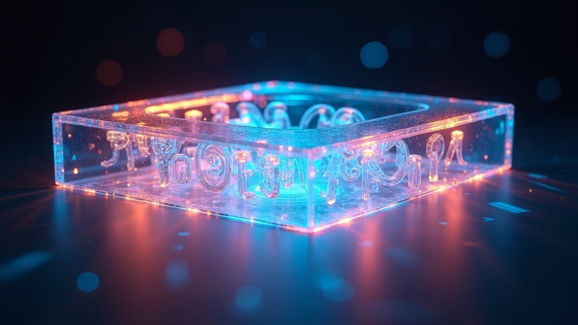 Holografikus 3D kép világítással és fényhullámokkal