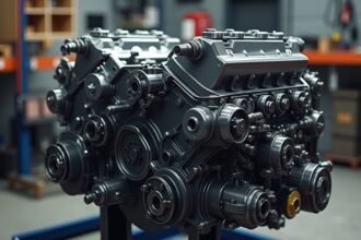 1.7 CDTI motor részletes nézete, bemutatva a műszaki elemeket.