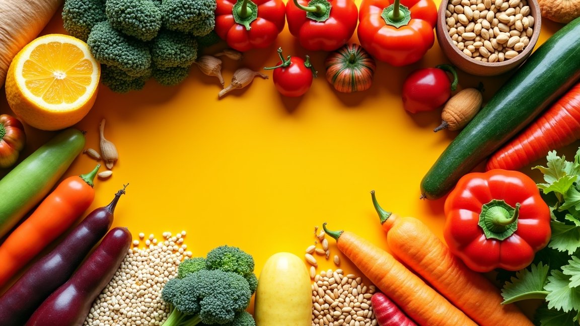 Friss zöldségek és gyümölcsök, amelyek támogatják a B-vitamin komplexet.