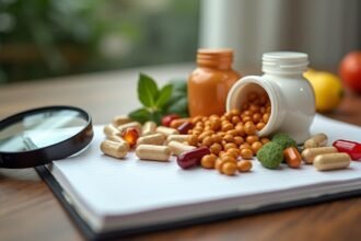 Táplálékkiegészítők különböző formái, vitaminok és gyógynövények