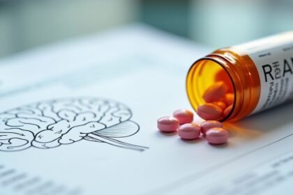 Ritalin (metilfenidát) ADHD kezelésére szolgáló gyógyszer, agyrajz mellett