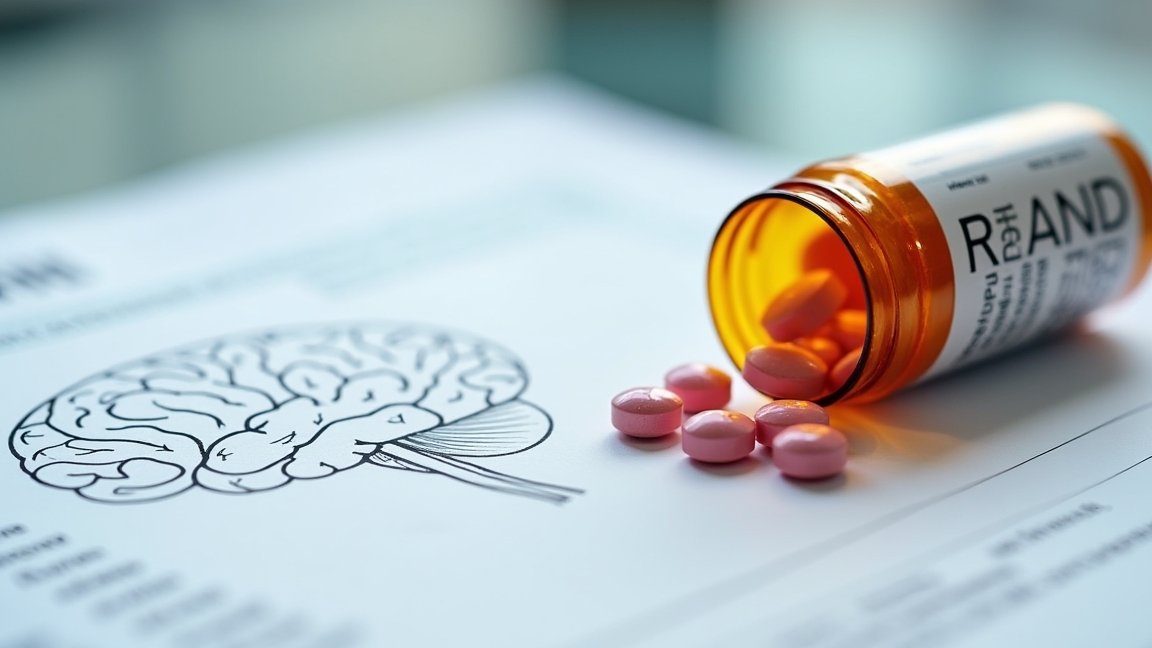 Ritalin (metilfenidát) ADHD kezelésére szolgáló gyógyszer, agyrajz mellett