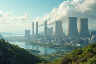 Atomenergia üzemeltetése egy gyönyörű tájban